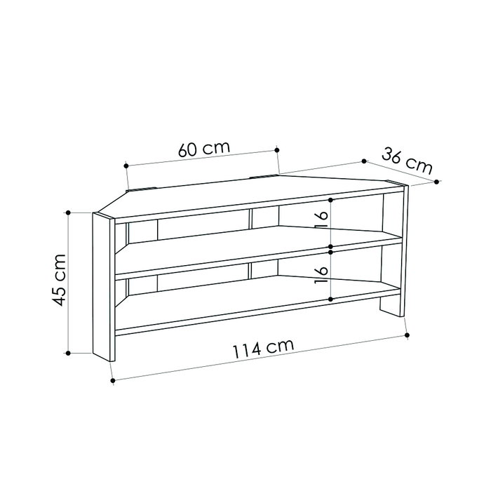 Hanah Home Thales Corner - Soporte de TV Moca claro Hanah Home Thales Corner - Soporte de TV Moca claro
